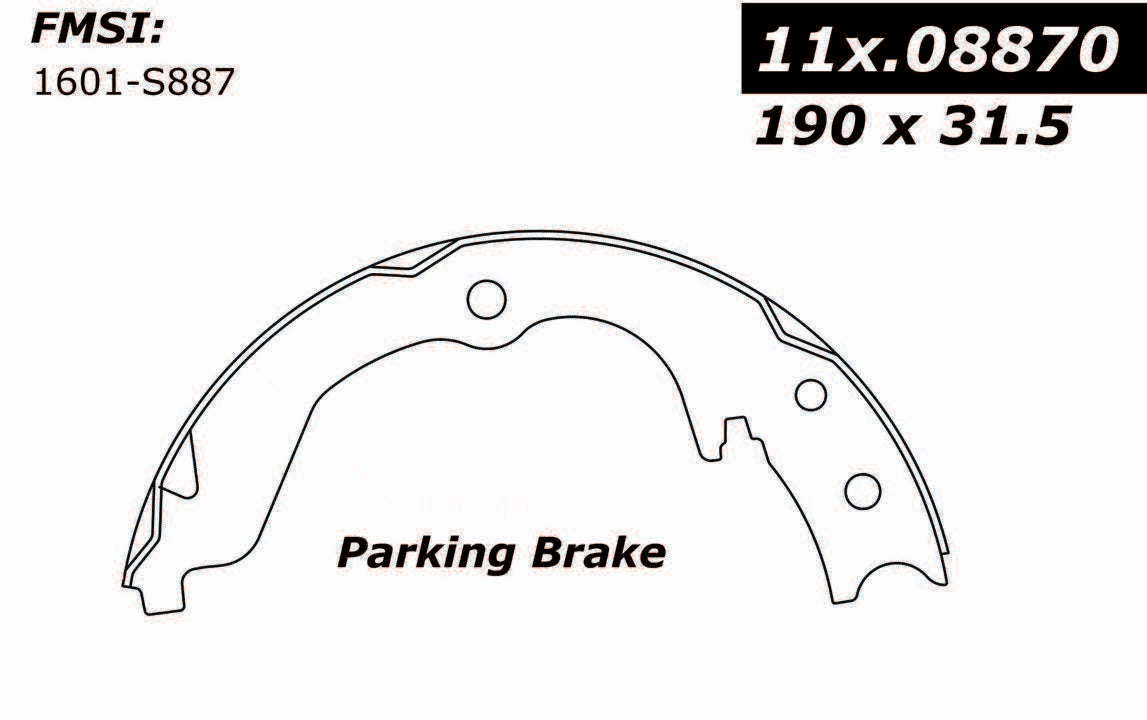 Centric Parts Parking Brake Shoe for Mitsubishi Lancer 2004-2015 111.08870