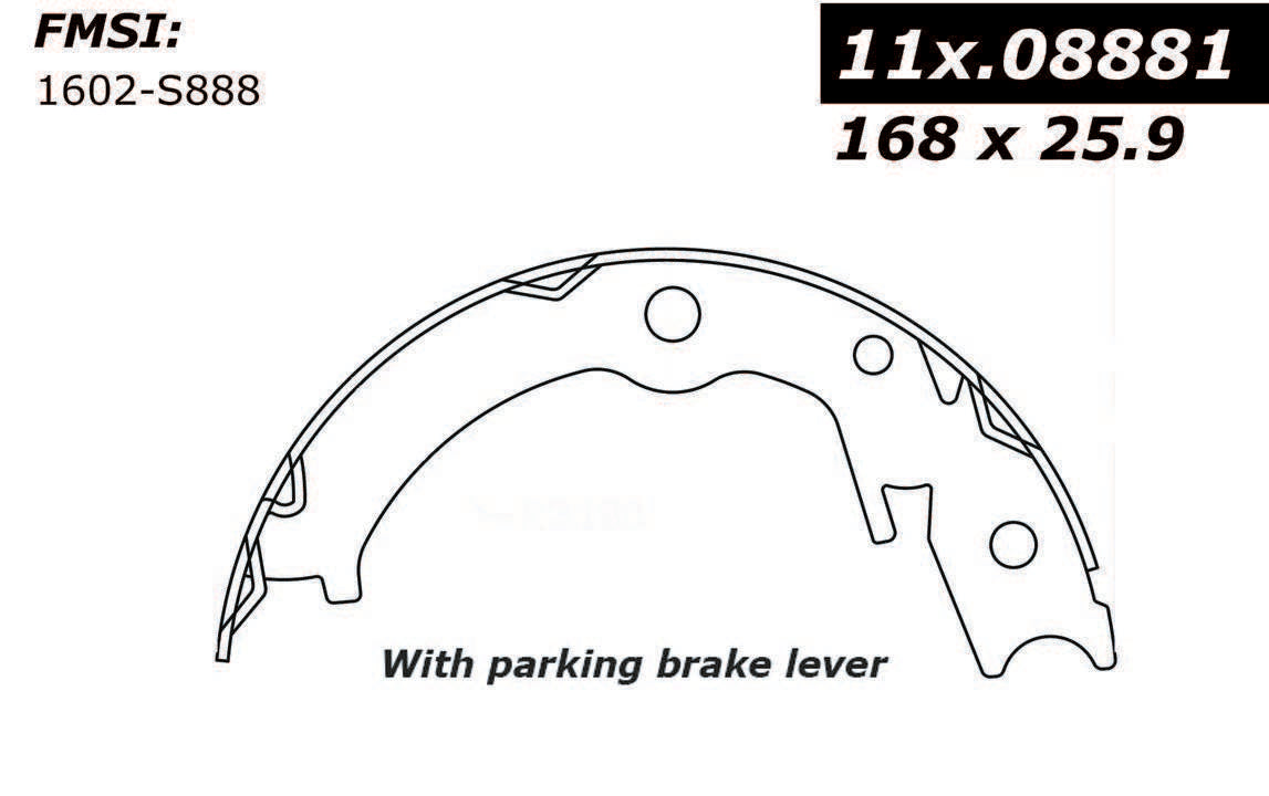 Centric Parts Parking Brake Shoe for 2006-2015 Chevrolet Epica Optra Spark Suzuki Forenza Reno Verona 111.08881