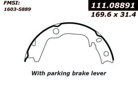 Centric Parts Premium Parking Brake Shoes 111.08891