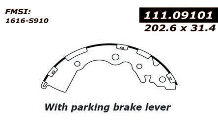 Stoptech Centric Premium Brake Shoes - Rear 111.09101