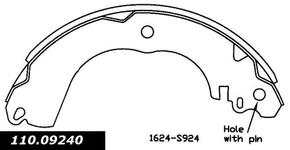 Centric Parts Drum Brake Shoe Premium 111.09240