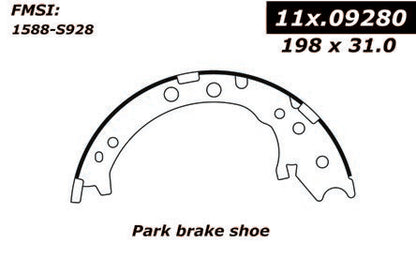 Centric Parts Parking Brake Shoe Premium for 2007-2018 Acura RDX 2016-2007 Honda CR-V 111.09280