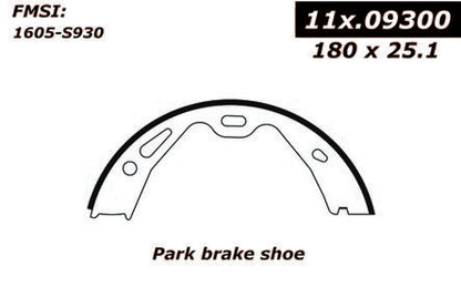 Centric Parts Parking Brake Shoe with Asbestos-Free Friction for 2007-2013 Porsche 911 Boxster Cayman 111.09300