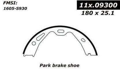 Centric Parts Parking Brake Shoe with Asbestos-Free Friction for 2007-2013 Porsche 911 Boxster Cayman 111.09300