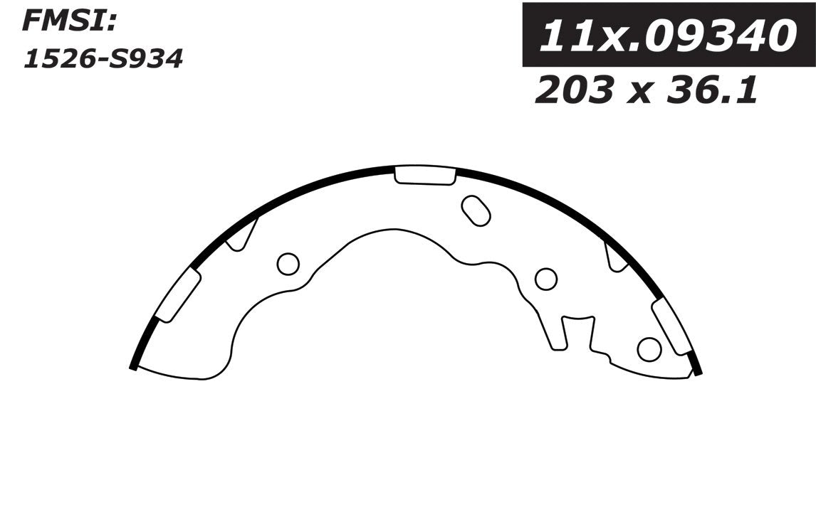 Centric Parts Drum Brake Shoe 111.09340