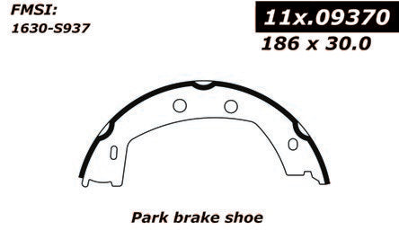Centric Parts Parking Brake Shoe Premium for 2008-2015 Land Rover LR2 111.09370