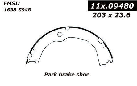 Centric Parts Premium Parking Brake Shoes 111.09480