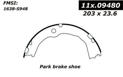 Centric Parts Premium Parking Brake Shoes 111.09480