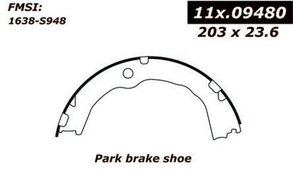 Centric Parts Parking Brake Shoe Premium for 2008-2015 Cadillac CTS 2015-2010 Chevrolet Camaro 111.09480