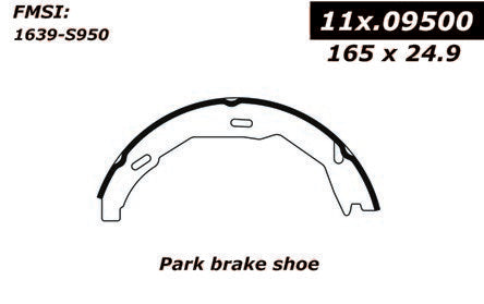 Stoptech Centric Premium Parking Brake Shoes - Rear PB 111.09500