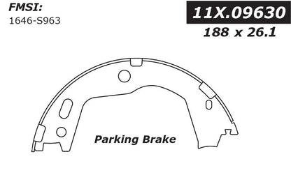 Stoptech Centric 10-16 Hyundai Genesis Coupe Premium Rear Parking Brake Shoes 111.09630