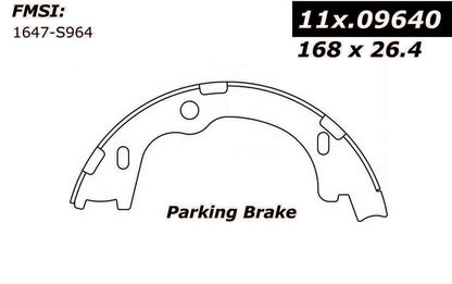 Centric Parts Parking Brake Shoe with Asbestos‑Free Friction for 2009-2012 Hyundai Elantra, 2010-2015 Tucson, 2015 ix35 111.09640