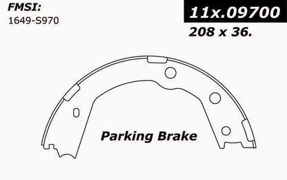 Centric Parts Parking Brake Shoe Premium for 2009-2011 Kia Borrego 111.09700