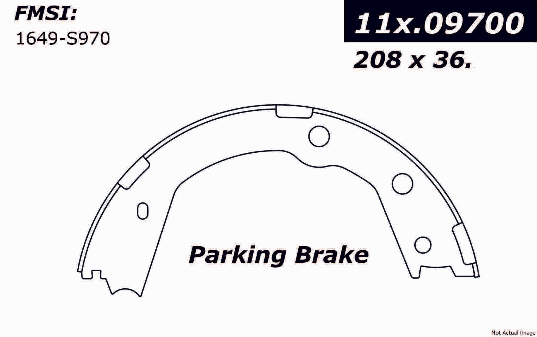 Centric Parts Premium Parking Brake Shoes 111.09700