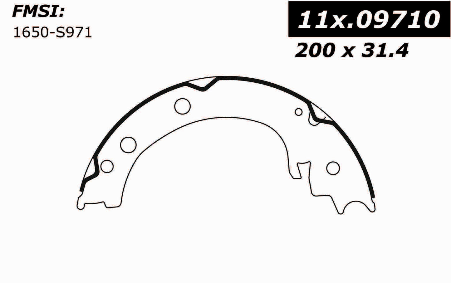 Centric Parts Premium Parking Brake Shoes 111.09710