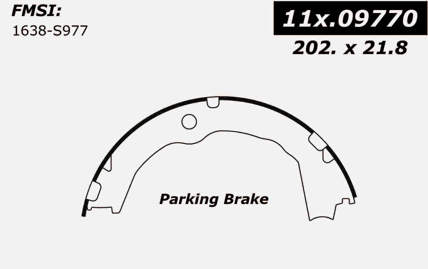 Centric Parts Premium Parking Brake Shoes 111.09770