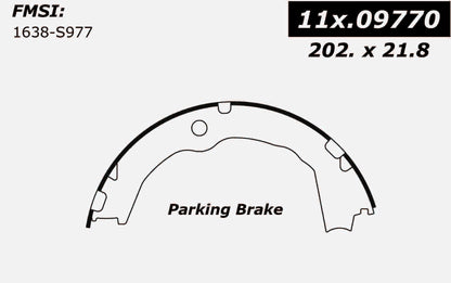 Centric Parts Parking Brake Shoe with Asbestos-Free Friction for 2010-2016 Cadillac SRX 111.09770