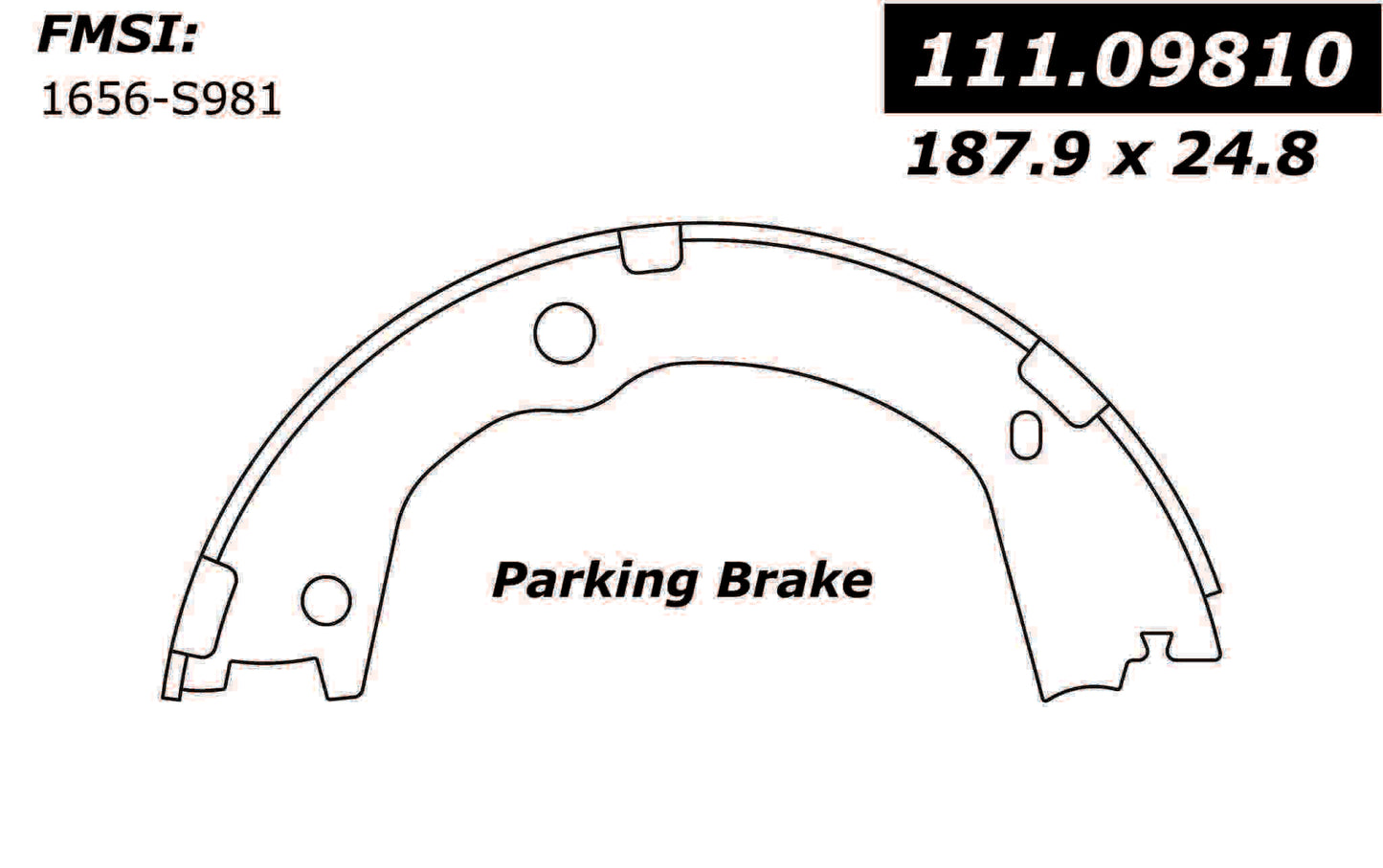 Centric Parts Parking Brake Shoe Premium for 2010-2012 Hyundai Santa Fe 2011-2013 Kia Sorento 111.09810