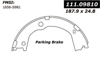 Centric Parts Parking Brake Shoe Premium for 2010-2012 Hyundai Santa Fe 2011-2013 Kia Sorento 111.09810
