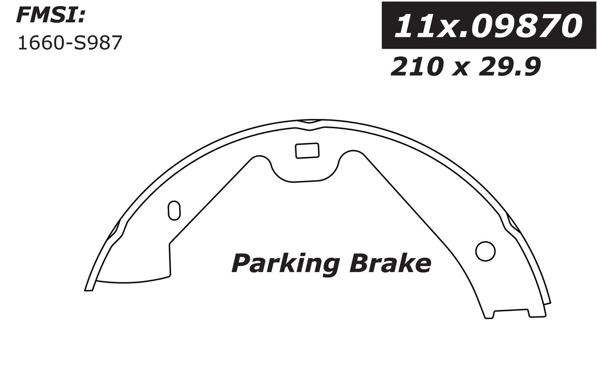Centric Parts Premium Parking Brake Shoes 111.09870