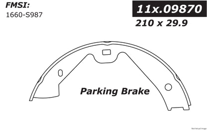 Centric Parts Premium Parking Brake Shoes 111.09870