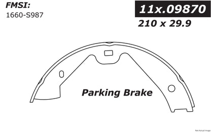 Centric Parts Premium Parking Brake Shoes 111.09870