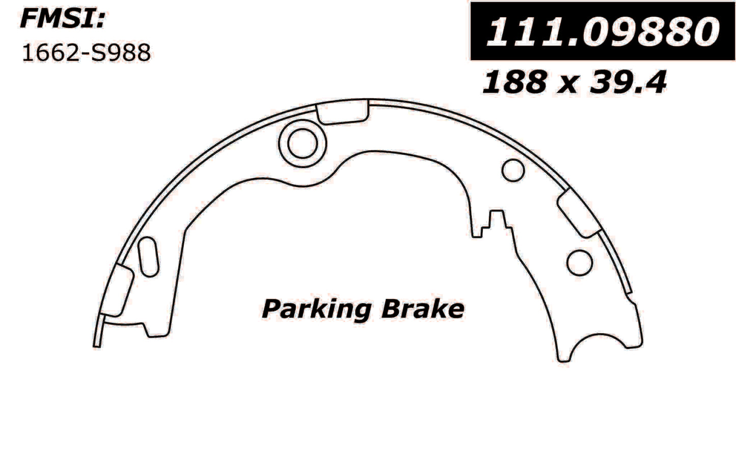 Centric Parts Parking Brake Shoe Premium for 2010-2015 Hyundai Tucson 2011-2016 Kia Sportage 111.09880