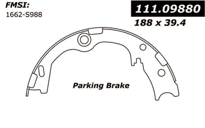 Centric Parts Parking Brake Shoe Premium for 2010-2015 Hyundai Tucson 2011-2016 Kia Sportage 111.09880