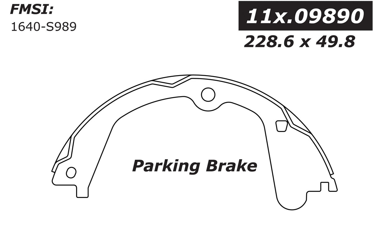 Centric Parts Premium Parking Brake Shoes 111.09890