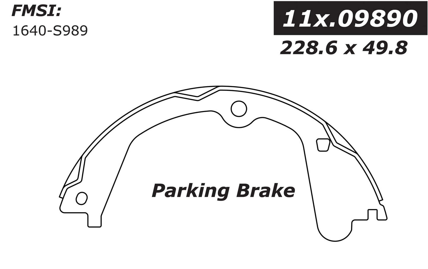 Centric Parts Premium Parking Brake Shoes 111.09890