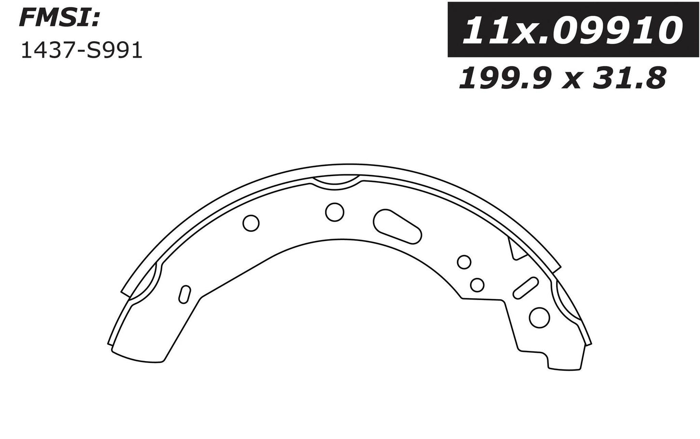 Stoptech Centric 11-17 Mazda 2 Premium Rear Drum Brake Shoes 111.09910