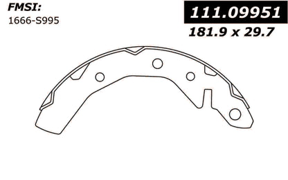 Centric Parts Drum Brake Shoe Premium with Asbestos-Free Friction 111.09951