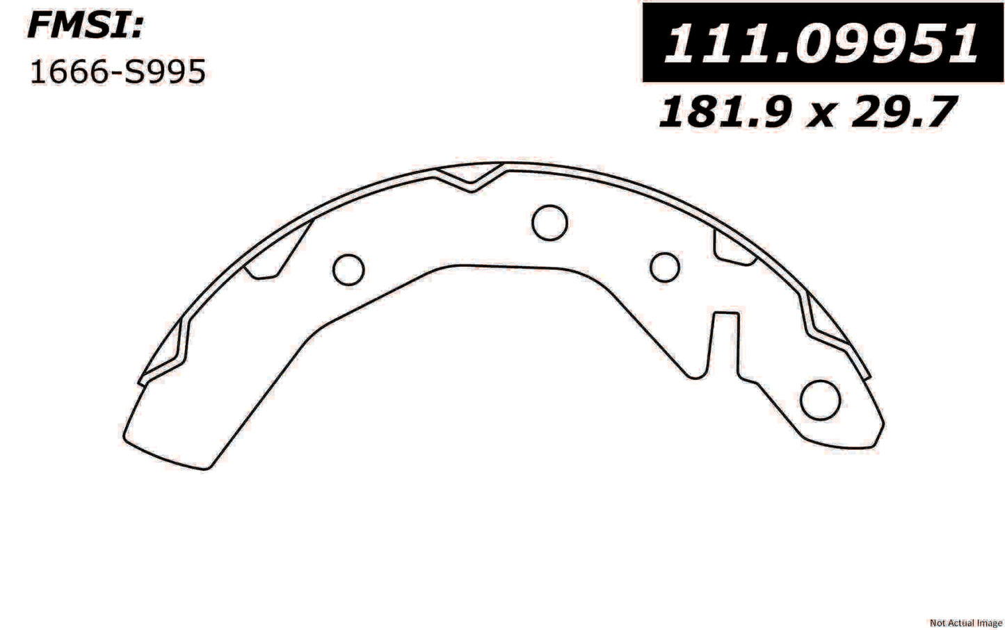 Centric Parts Drum Brake Shoe Premium with Asbestos-Free Friction 111.09951