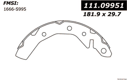Centric Parts Drum Brake Shoe Premium with Asbestos-Free Friction 111.09951