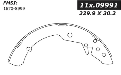 Stoptech Centric Premium Brake Shoes - Rear 111.09991