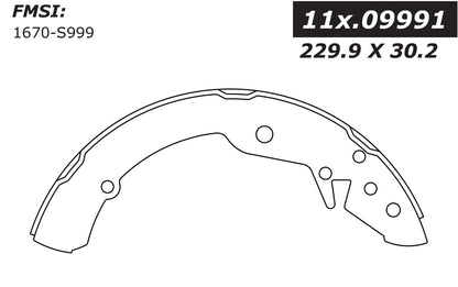 Stoptech Centric Premium Brake Shoes - Rear 111.09991