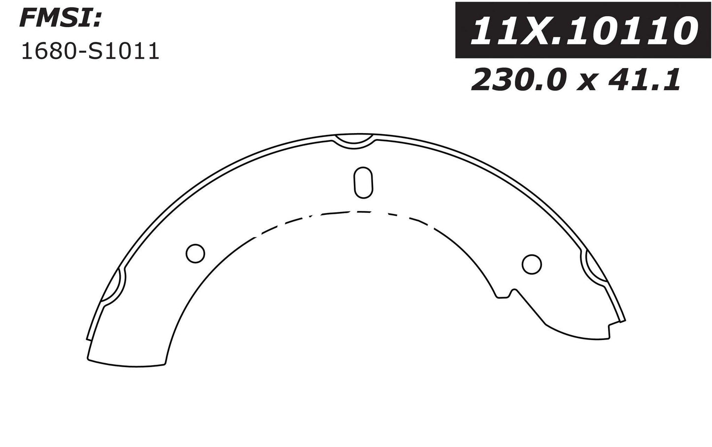 Centric Parts Drum Brake Shoe 111.10110