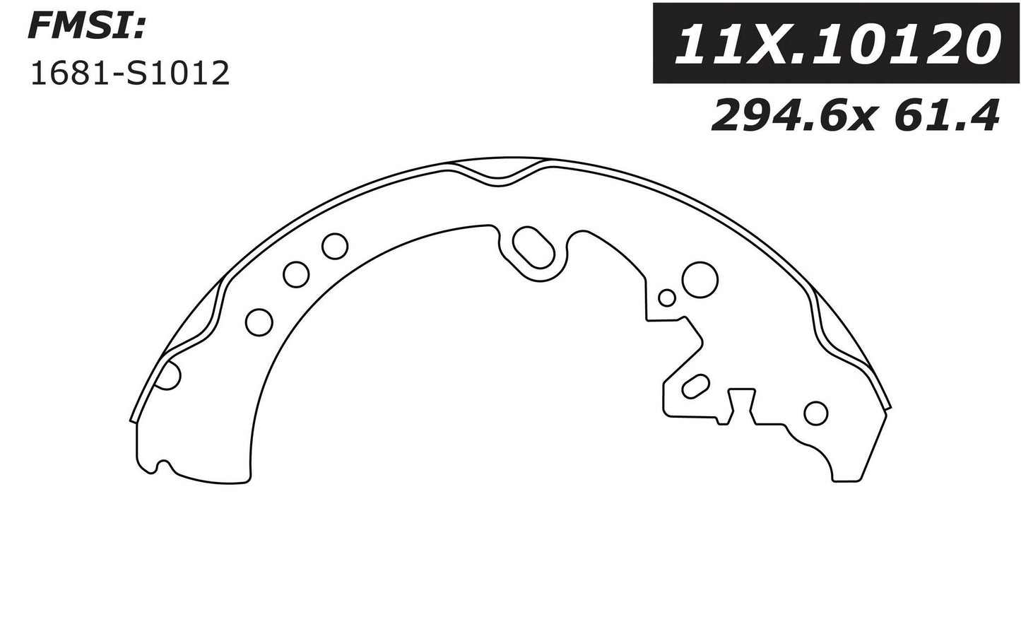Centric Parts Drum Brake Shoe Premium with 100% Asbestos Free 111.10120