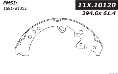 Centric Parts Drum Brake Shoe Premium with 100% Asbestos Free 111.10120
