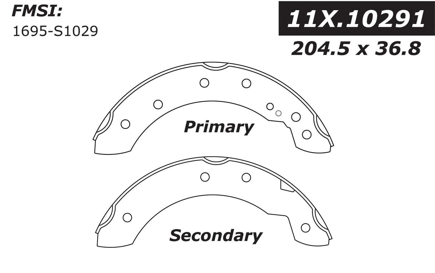Centric Parts Drum Brake Shoe Premium with Asbestos-free friction compounds 111.10291