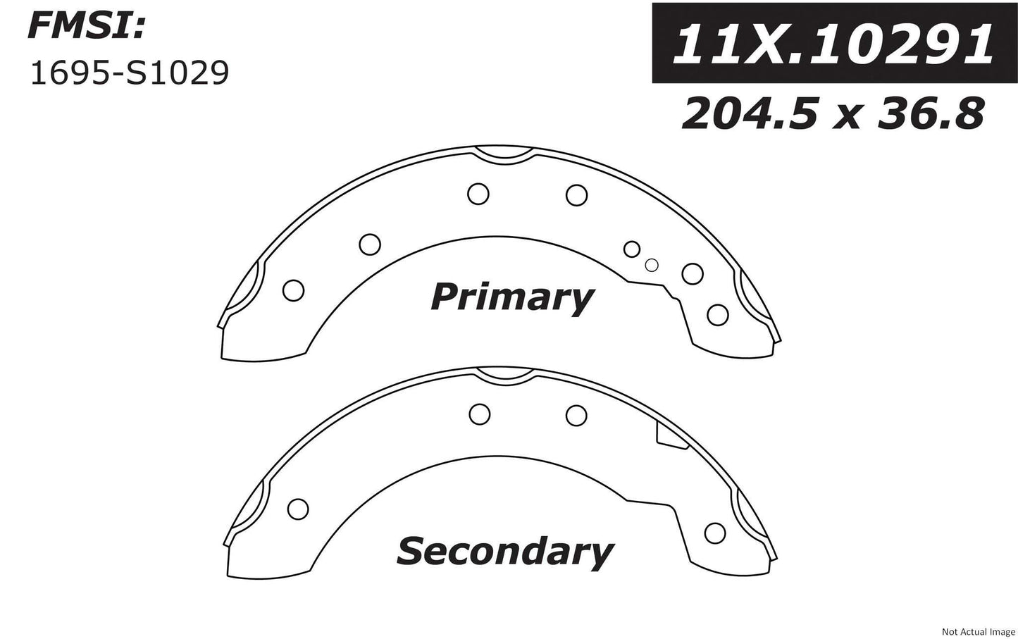 Centric Parts Drum Brake Shoe Premium with Asbestos-free friction compounds 111.10291
