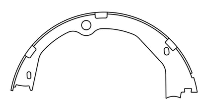 Centric Parts Parking Brake Shoe with Asbestos‑Free Friction for 2015-2020 Cadillac Escalade, Chevrolet Silverado 1500, GMC Sierra 1500, Suburban, Tahoe, Yukon XL 111.10510