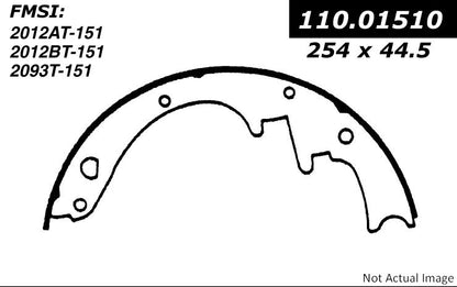 Centric Parts Drum Brake Shoe Heavy Duty for 1960-1988 American Motors Vehicles 112.01510