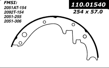 Stoptech Centric Heavy Duty Brake Shoes - Front 112.01540