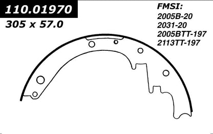 Stoptech Centric Heavy Duty Brake Shoes - Front/Rear 112.01970