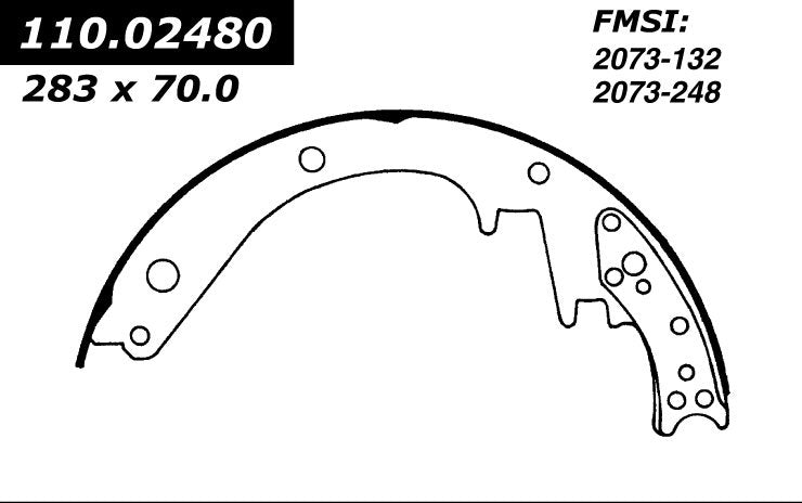 Centric Parts Heavy Duty Brake Shoes 112.02480