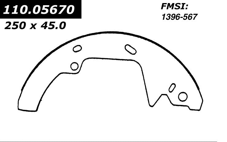 Centric Parts Drum Brake Shoe Heavy Duty for 1992-1986 Ford Taurus Mercury Sable 112.05670