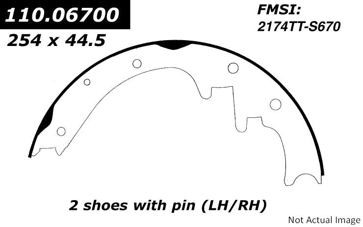 Centric Parts Drum Brake Shoe 112.06700
