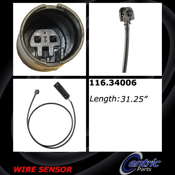 Centric Parts Disc Brake Pad Wear Sensor 116.34006