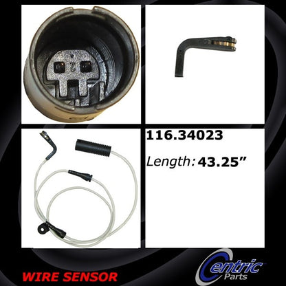 Centric Parts Disc Brake Pad Wear Sensor for 2003-2001 BMW 525i, 528i 2000-1999, 540i 2003-1999 116.34023